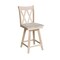 International Concepts Double "X" Back Counter Height Stool, Swivel 24" Seat Height, Unfinished S-202SW - alternate 3